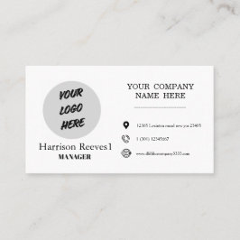 tarjetas creativas agregue el logotipo y el nombre