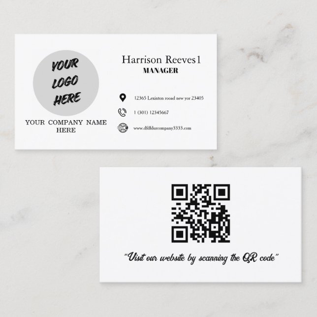 tarjetas creativas añade el código URL del logotip (Anverso / Reverso)