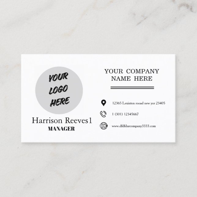 tarjetas creativas añade tu propio logotipo y nomb (Anverso)