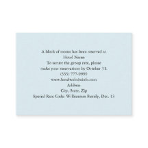 Tarjetas cruzadas florales azules del hotel y de