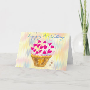 tarjetas CUPCAKE feliz cumpleaños