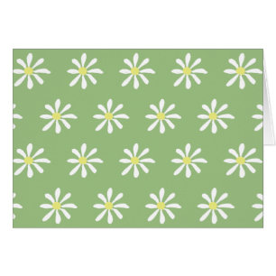 Tarjetas Dainty Daisy Blank (Sage Green & White)