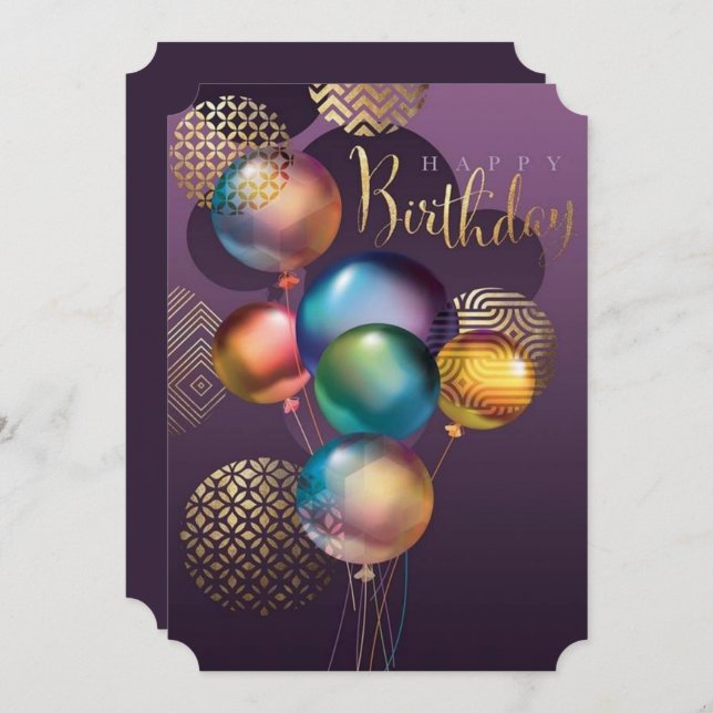 tarjetas de 2022 cumpleaños, (Anverso / Reverso)