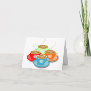 Tarjetas de 4 Tazas de Café