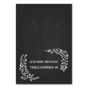 tarjetas de acompañamiento boda floral de pizarra