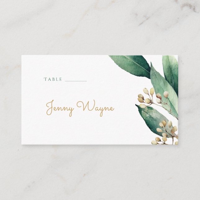 Tarjetas de acompañamiento botánico rústico modern (Anverso)