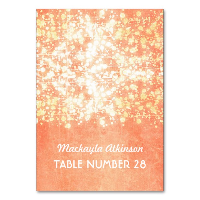tarjetas de acompañamiento de boda luces de cadena (Anverso)
