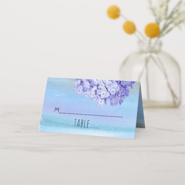 Tarjetas de acompañamiento dobladas para boda acua (Anverso)