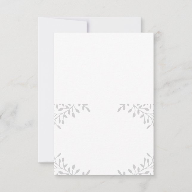 Tarjetas de Acompañamiento Dobleces de Boda Jardín (Anverso)
