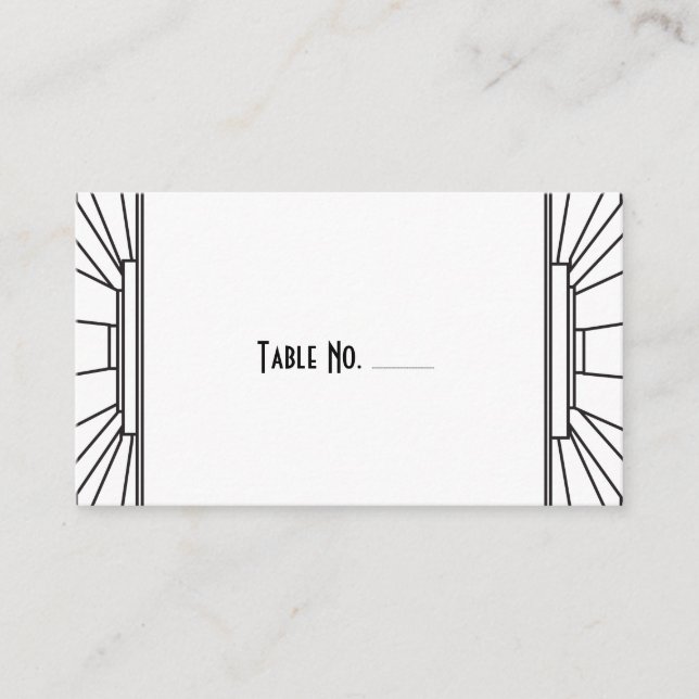 Tarjetas de acompañamiento estilo Art Deco para in (Anverso)