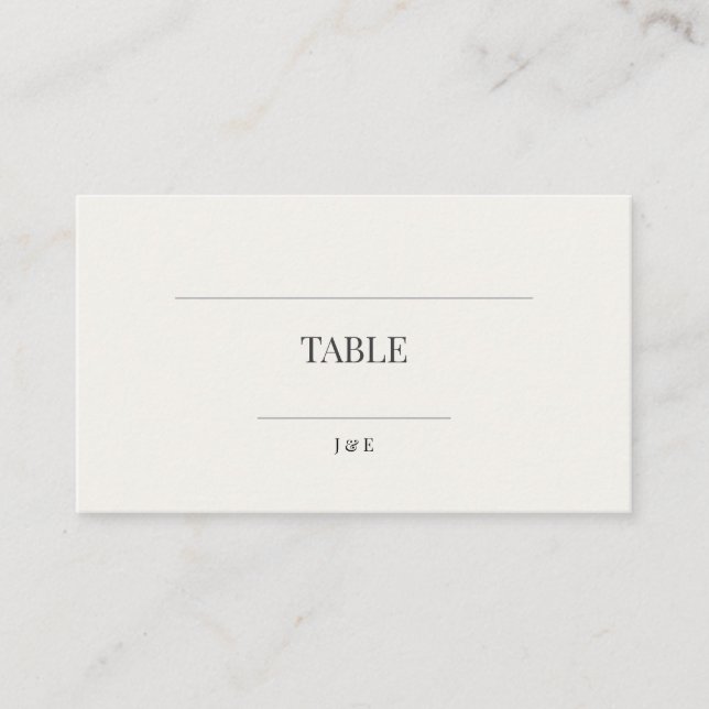 Tarjetas de Acompañamiento para Boda Minimalista | (Anverso)