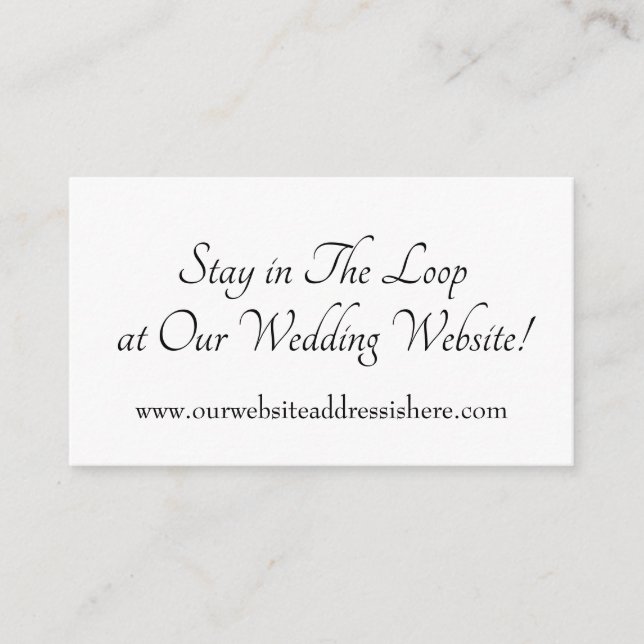 Tarjetas de acompañamiento para sitio web de boda  (Anverso)