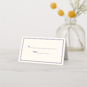 Tarjetas de acompañantes de marco azul marino medi