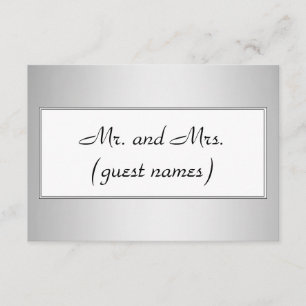 Tarjetas de acompañantes metálicas simples y elega