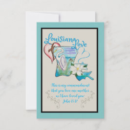 Tarjetas de acuarela del estado de Louisiana