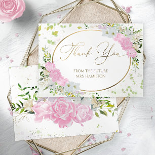 Tarjetas de agradecimiento a la ducha de novia de