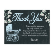 Tarjetas de agradecimiento a la ducha de pizarra a