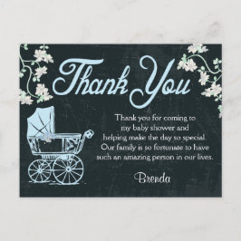 Tarjetas de agradecimiento a la ducha de pizarra a