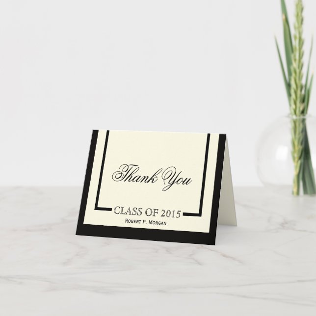 Tarjetas de agradecimiento a la graduación de crem (Anverso)