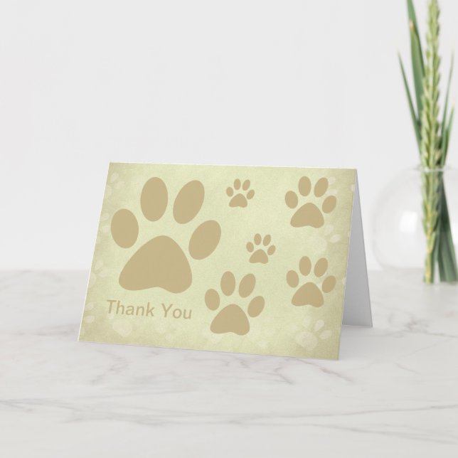 Tarjetas de agradecimiento a los mascotas (Anverso)