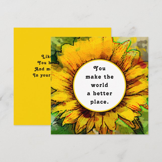 Tarjetas de agradecimiento a los voluntarios (Anverso / Reverso)