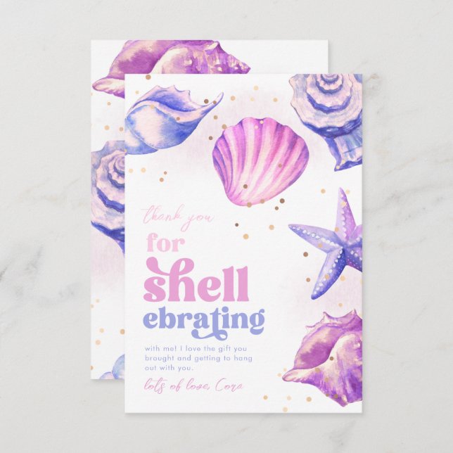 Tarjetas de agradecimiento a Shimsy Shellebrate (Anverso / Reverso)