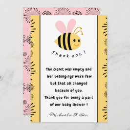 Tarjetas de agradecimiento Abeja Dulce como puede
