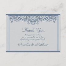 Tarjetas de agradecimiento al Art Deco moderno