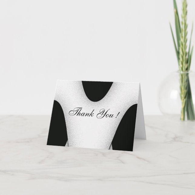 Tarjetas de agradecimiento al blanco y negro moder