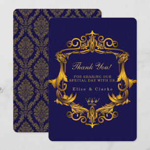 Tarjetas de agradecimiento al Boda Real