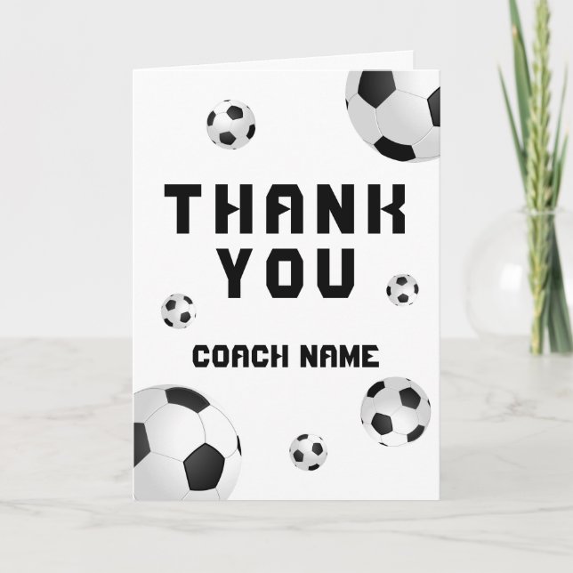 Tarjetas de agradecimiento al entrenador de fútbol (Anverso)