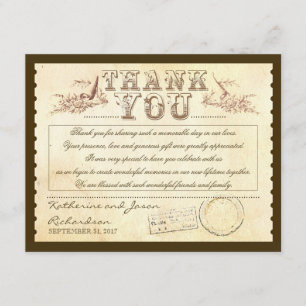 tarjetas de agradecimiento antiguas y vintage - en