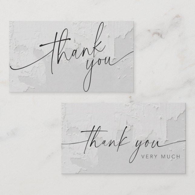 Tarjetas de agradecimiento Aspecto profesional Gra (Anverso / Reverso)