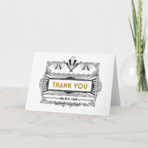 Tarjetas de agradecimiento Black and Gold Great Ga