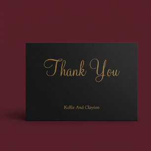 Tarjetas de agradecimiento Black/Gold