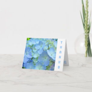 tarjetas de agradecimiento Blue Floral únicas pers