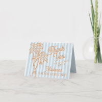 Tarjetas de agradecimiento Blue Palm Springs Paste