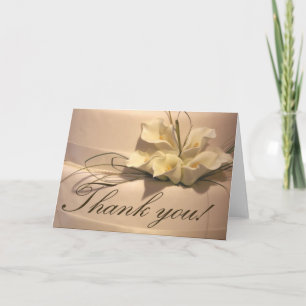 Tarjetas de agradecimiento Calla Lily