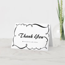 Tarjetas de agradecimiento caprichosas con garabat