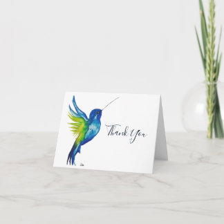 Tarjetas de agradecimiento Colibrí Azul
