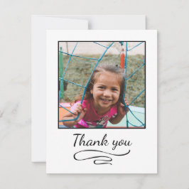 Tarjetas de agradecimiento con foto niños simples