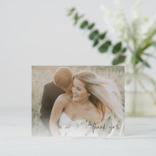 Tarjetas de agradecimiento con guión para fotos de