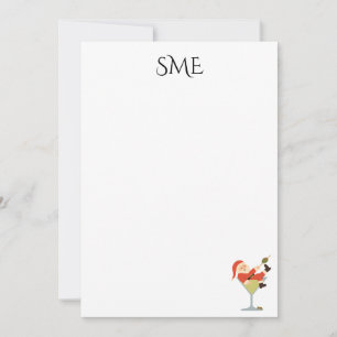 Tarjetas de agradecimiento con monograma de Santa