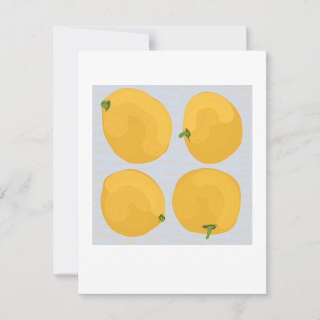 Tarjetas de agradecimiento con naranjas (Anverso)