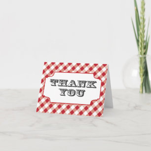 Tarjetas de agradecimiento con patrón de cuadros r