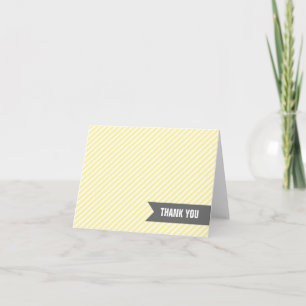Tarjetas de agradecimiento con rayas amarillas