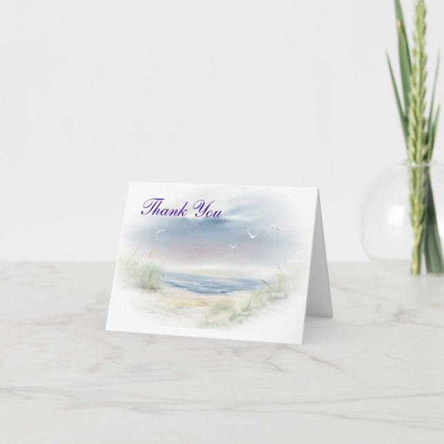 Tarjetas de agradecimiento con tema de boda en la  (Anverso)