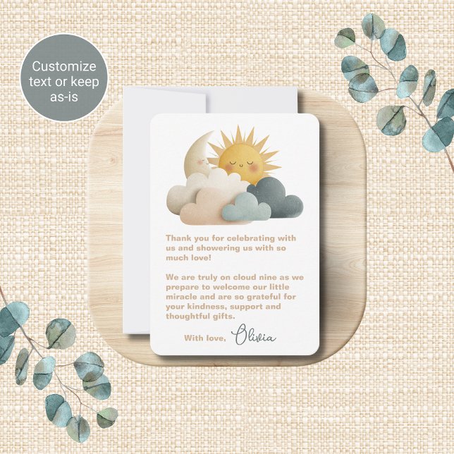 Tarjetas de agradecimiento con tema de ducha de be (Subido por el creador)