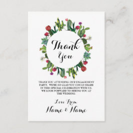 Tarjetas de agradecimiento Corona de cactus Fiesta