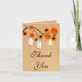 Tarjetas de agradecimiento Country Rustic Orange M